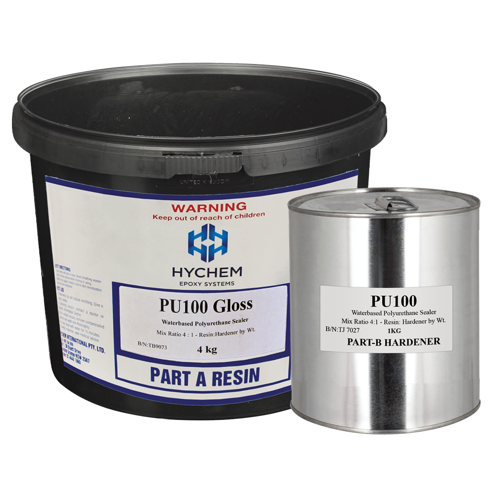 Hychem PU100 Waterbased Non Yellowing PU - Gloss Clear Coat, 20L Kit Hychem PU100 Waterbased Non Yellowing PU - Gloss Clear Coat, 20L Kit