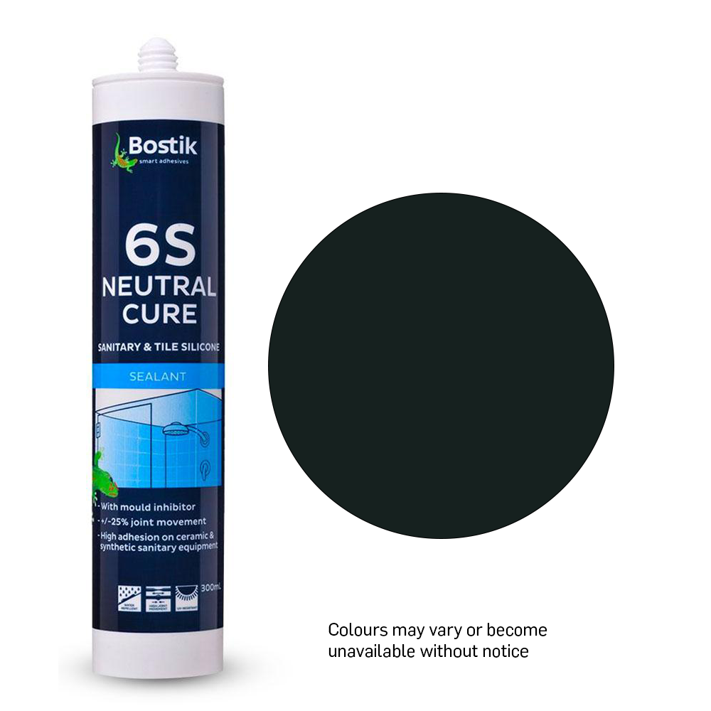Bostik 6S Sanitary Silicone Neutral Cure - Charcoal